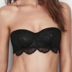 NWOT Victoria's Secret Black Strapless Bra